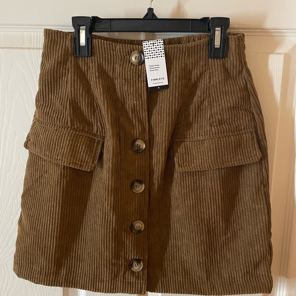 Promesa Brown Corduroy Mini Skirt